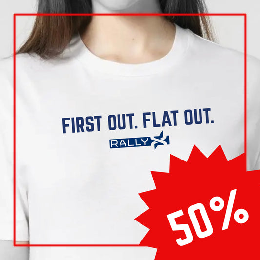 Limited Edition Tee - First Out. Flat Out.